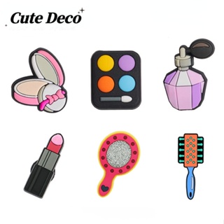 【Cute Deco】พัฟแป้ง ลิปสติก น้ําหอม เครื่องสําอาง ลายการ์ตูนน่ารัก (10 แบบ) M Charm Button Crocs Jibbitz Crocs น่ารัก วัสดุเรซิ่น อุปกรณ์เสริม สําหรับรองเท้า