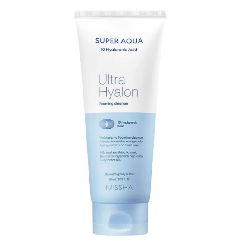 MISSHA Super Aqua Ultra Hyalron คลีนซิ่งโฟม 6.67 fl.oz / 200ml