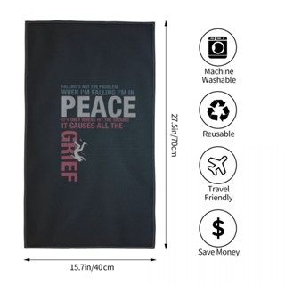 Peace (4) ผ้าขนหนูอาบน้ํา ทรงสี่เหลี่ยม ขนาด 70x40 ซม. สําหรับออกกําลังกาย โยคะ กลางแจ้ง