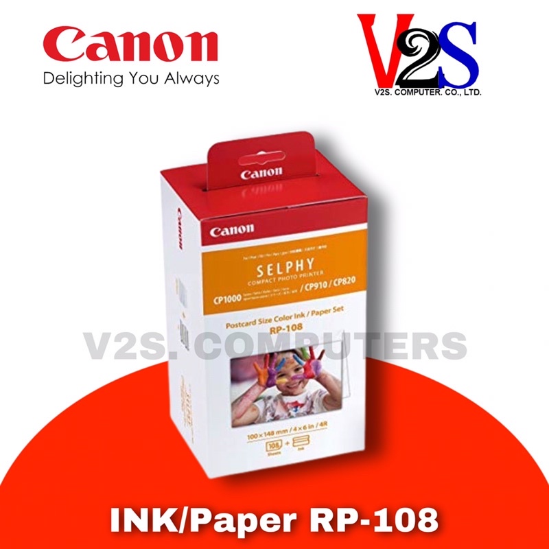 Canon Paper&amp;INK RP-108 (108/Pack) For SELPHY CP กระดาษพร้อมหมึก