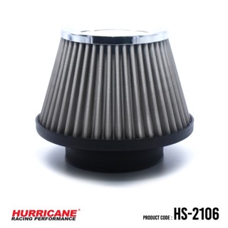 HURRICANE กรองเปลือย ( ฐาน 7สูง 6 ปาก 2.5 ) HS-2106 , HS-2106-C Hurricane cotton air filter