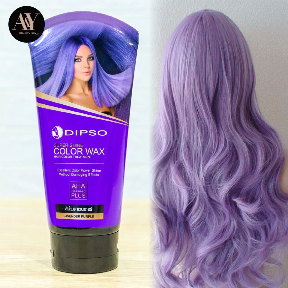 Dipso Super Shine Hair Color Wax lavender purple ดิ๊พโซ่ ซุปเปอร์ ชายน์ แฮร์ แว็กซ์ สีม่วงลาเวนเดอร์ 150 มล.(150344)