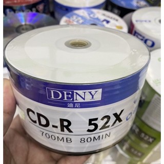 แผ่นซีดี CD-R Printable(หน้าขาว) ยี่ห้อ DENY ความจุ 700MB Pack 50 แผ่น