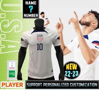 เสื้อฟุตบอล World Cup Players 2022 ที่บ้านในสหรัฐอเมริกา * ปรับแต่งจากสต็อก *