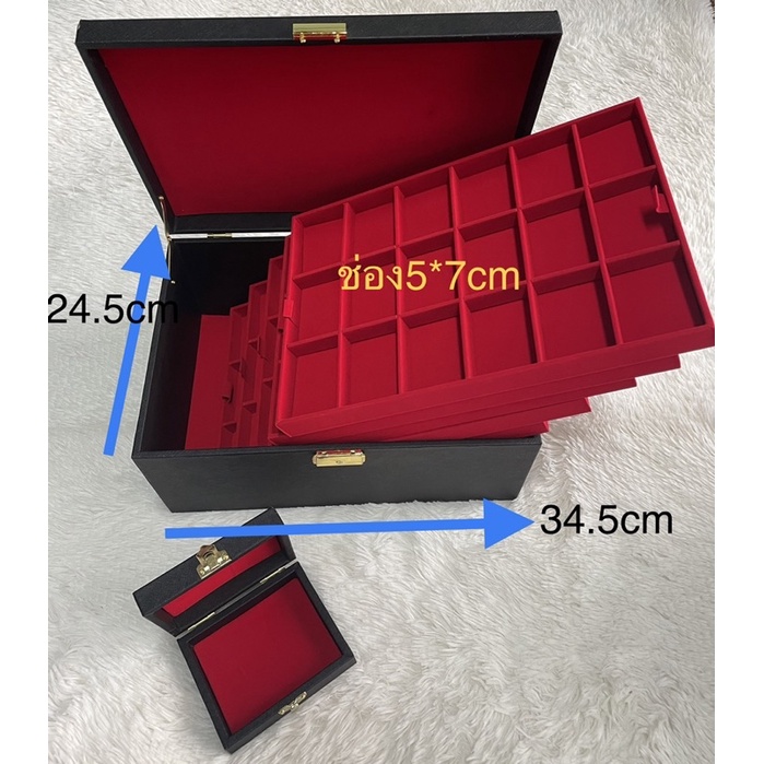 กล่องใส่พระกล่องใส่เครื่องประดับ5ชั้น90ช่อง(ช่อง5*7cm)