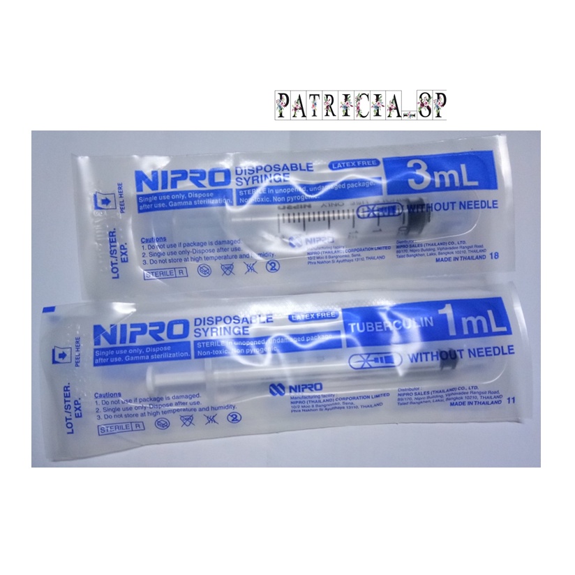 ไซริ้งแบบใช้ครั้งเดียว ไม่รวมเข็ม ยี่ห้อ NIPRO