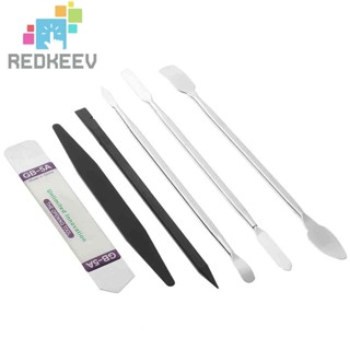 Redkeev เครื่องมือซ่อมแซมบาร์งัดแงะ เหล็กคาร์บอน พลาสติก สําหรับ iPad1 iPad2 (สุ่มสี) 6 ชิ้น