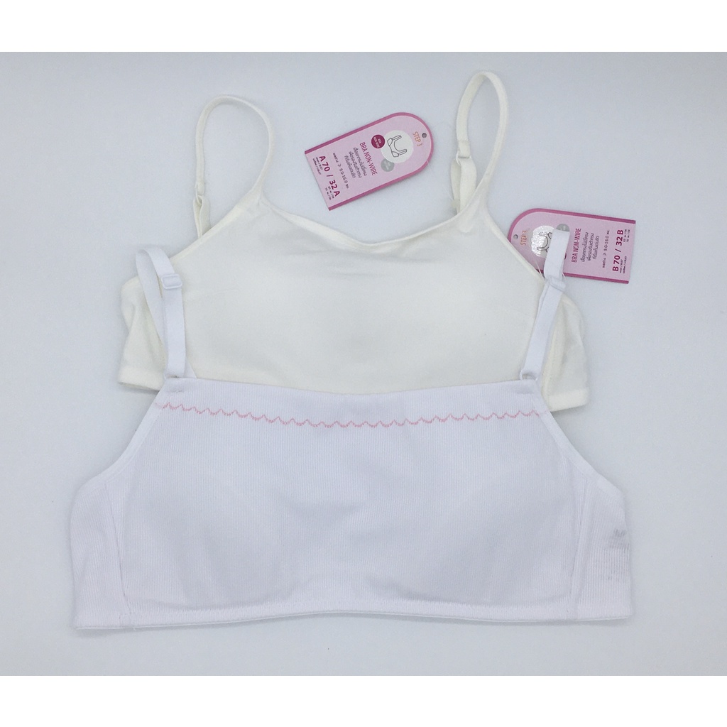 🌺เสื้อชั้นในไม่มีโครง🌺Wacoal Bloom Step3🌺เพื่อรองรับเต้าทรงที่เริ่มเห็นเด่นชัดเต้าทรงซับฟองน้ำAiryFi