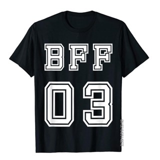 เสื้อยืดเข้ารูป เสื้อยืด BFF 03 สําหรับสาวๆ เสื้อพี่น้องสาวมิตรภาพทีเมนคูปองฮิปฮอปท็อปส์เสื้อยืดผ้าฝ้ายเสื้อยืดด้านบนบาง