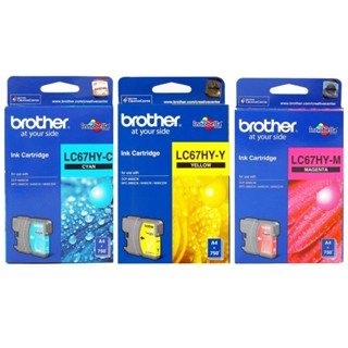 (clearance sale) BROTHER LC 67HY สีฟ้า / สีชมพู / สีเหลือง