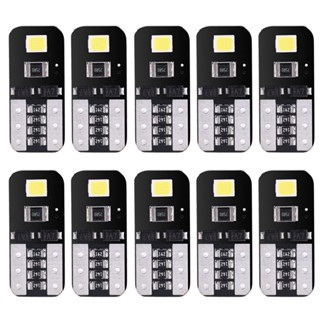 แผงหลอดไฟสัญญาณ LED T10 ขนาดเล็ก แบบพกพา สําหรับติดป้ายทะเบียนรถยนต์ 10 ชิ้น