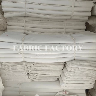 FabricFactory ผ้าดิบยกพับ 20 หลา ผ้าดิบ 11ปอนด์ สีขาว ผ้าบริจาค หน้า 91ซม. ราคาโรงงาน