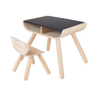 PlanToys 8703 Table &amp; Chair - Black โต๊ะ และ เก้าอี้ แปลนทอยส์ สีดำ สำหรับเด็กอายุ 3 ปีขึ้นไป