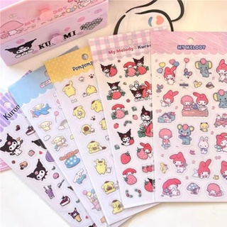 สติกเกอร์พีวีซีใส ลายการ์ตูน Kulomi Cinnamoroll Steve Sanrio น่ารัก กันน้ํา สําหรับติดตกแต่ง