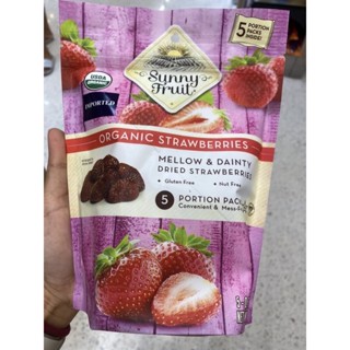 Organic Dried Strawberries ( Sunny Fruit Brand ) 100 G. สตอเบอร์รี่ อบแห้ง ตรา ซันนี่ ฟรุ๊ต ( ดราย สตอเบอร์รี่ )