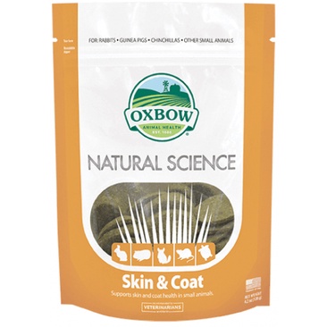 Oxbow Natural Science Skin & Coat Support 120 กรัม เสริมสุขภาพผิวและขนของกระต่าย หนูตะเภา ชินชิลล่า หนู และสัตว์ขนาดเล็ก