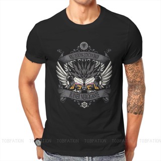 เสื้อยืดชาย Camiseta de algodón con cuello redondo para hombre, prenda de vestir, con estampado de monstruo cazador, del