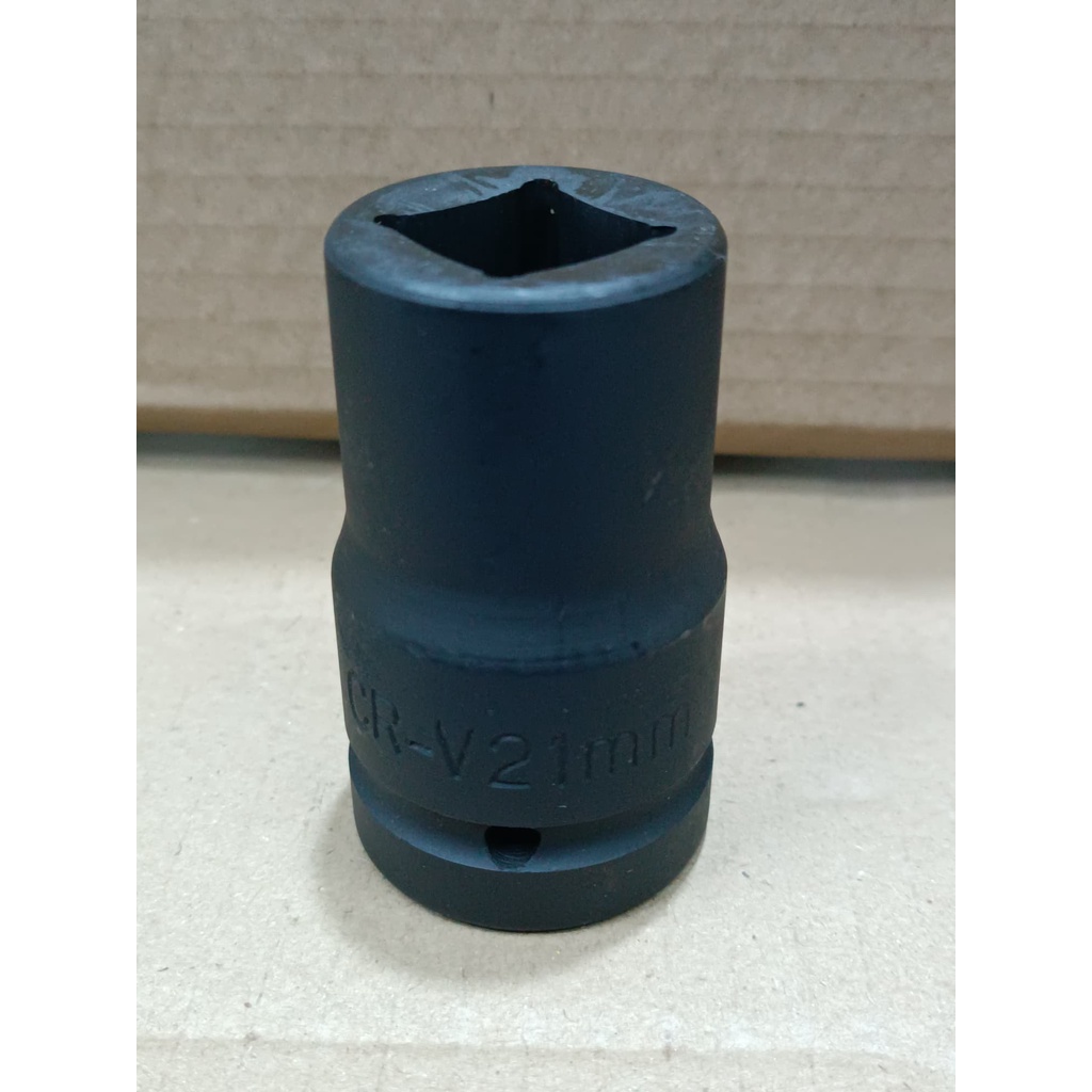 ลูกบล็อก ลูกบล็อกลม1นิ้ว สี่เหลี่ยม เบอร์ 21 mm ยาว 80 mm เหล็ก CR-V