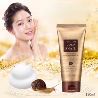 🇰🇷🏆พร้อมส่งTERESIA Premium gold snail cleansingโฟมล้างหน้าหอยทากผสมทองคำ