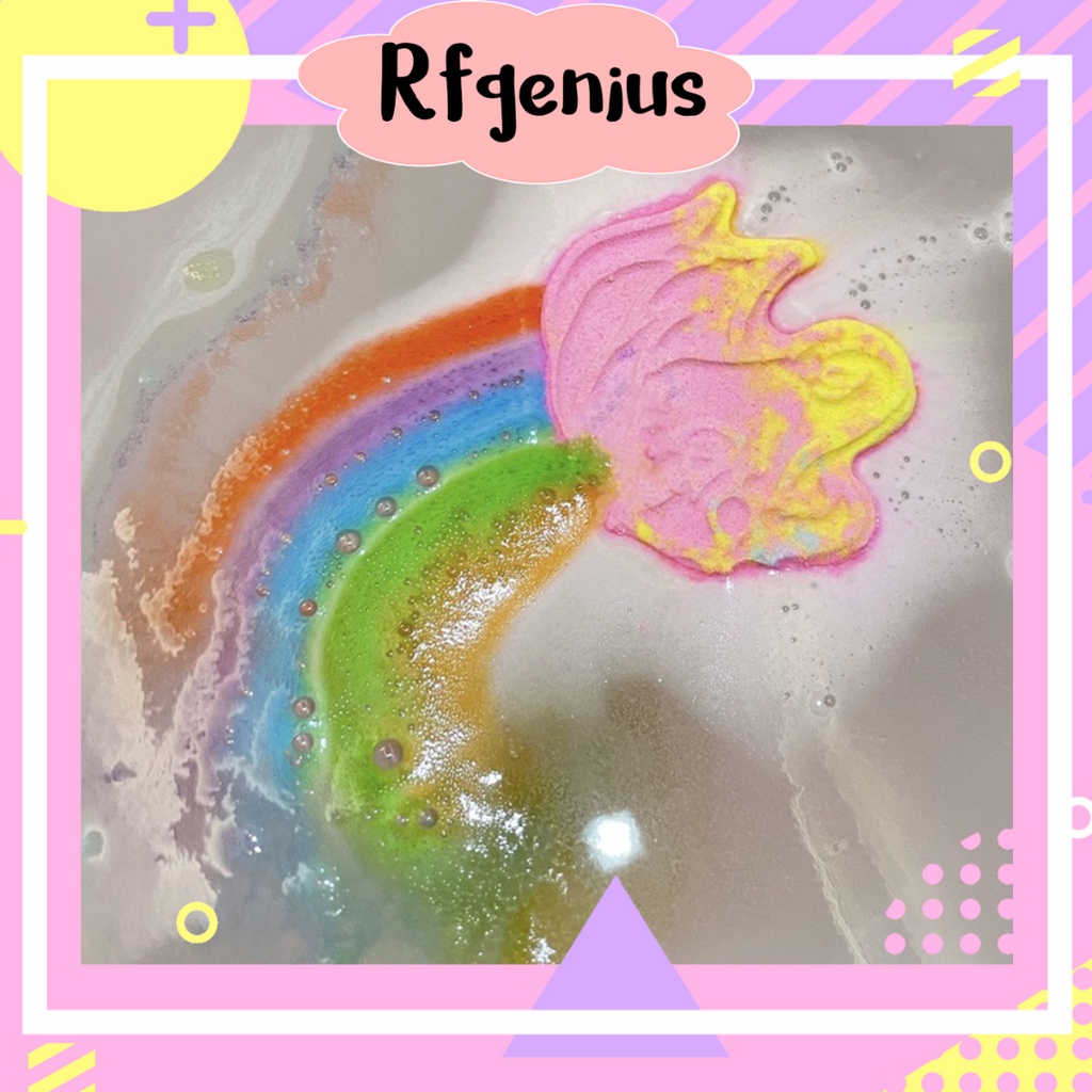 (พร้อมส่ง) unicorn rainbow bath bomb (A24)