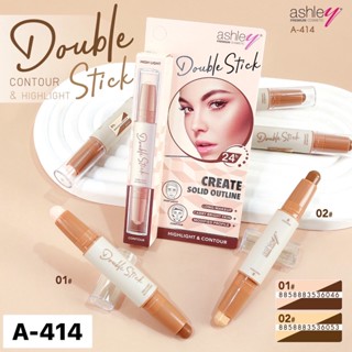 A-414 Ashley Double Stick Contour &amp; Highlight แอชลี่ย์ ดับเบิ้ล สติ๊ก คอนทัวว์ แอนด์ ไฮไลท์