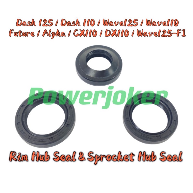 Dash 125 110/Future 125/Wave 125 110 Fi/Alpha/CX 11 /DX 110/Wave125 - Hub Sport Rim Oil Seal Sprocke
