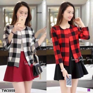 👗Pfashion [ส่งไว!!🚛] P3959 เสื้อคลุมลายสก็อต plaid shirt