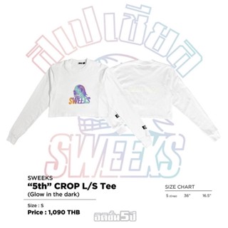 SWEEKS 5TH L/S CROP TOP (GLOW IN THE DARK)