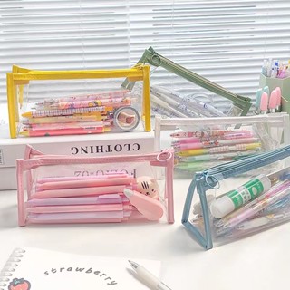  🖋️pencil case🖋️กระเป๋า PVC ใส กระเป๋าน่ารัก กระเป๋าเครื่องเขียน ใส่เครื่องสำอางค์ กระเป๋าดินสอ