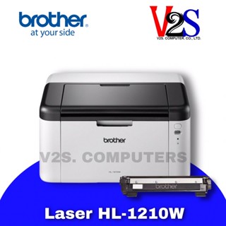 Printer Brother Laser HL-1210W Wi-Fi เครื่องปริ้นเตอร์เลเซอร์ขาวดำ หมึกแท้พร้อมใช้