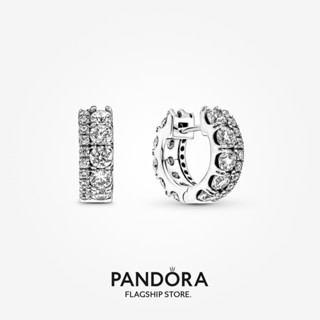 Pandora ต่างหูห่วงคู่ ของขวัญคริสต์มาส พรีเมี่ยม e1027