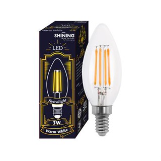 หลอดไฟ LED SHINING CANDLE RETRO 3 วัตต์  WARM WHITE E14