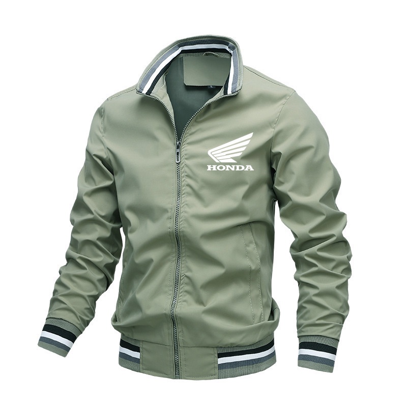 HONDA LOGO Sportswear Baseball Uniform X-ADV750 CB650R CBR1000RR CBR250R CBR600RR X-ADV350 CBR400R GL1800 VARIO125 FORZA350 CM500 NC750X CB650F CB400 Motorcycle shop custom smock zipper stand collar plus size long sleeve hoodie Jacket Aviator Jacket #2
