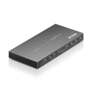 HDMI 4K 1x8 Splitter กล่องแยกจอ ตัวแยกจอ เข้า1 ออก8 อย่างดี คุณภาพดี สัญญานชัดภาพชัด มีความแข็งแรงทนทาน รองรับทุกรุ่น