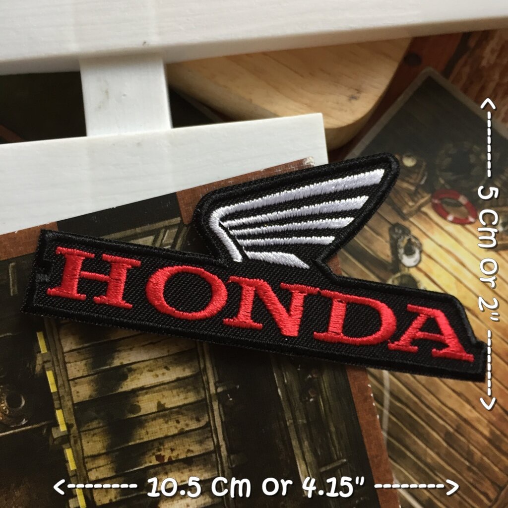 Honda ตัวรีดติดเสื้อ อาร์มรีด อาร์มปัก ตกแต่งเสื้อผ้า หมวก กระเป๋า แจ๊คเก็ตยีนส์ Racing Embroidered Iron on Patch 10