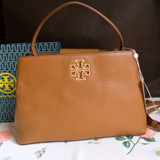 👜New Tory burch Britten Small Satchel  สีน้ำตาล สวยมากขนาด 11.5 นิ้ว