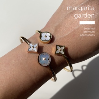 「 โค้ด ZJRP2 ลดทันที 45.- | ช้อปขั้นต่ำ 300.- 」 Margarita Mismatch Flexible-wire Stainless Bangle