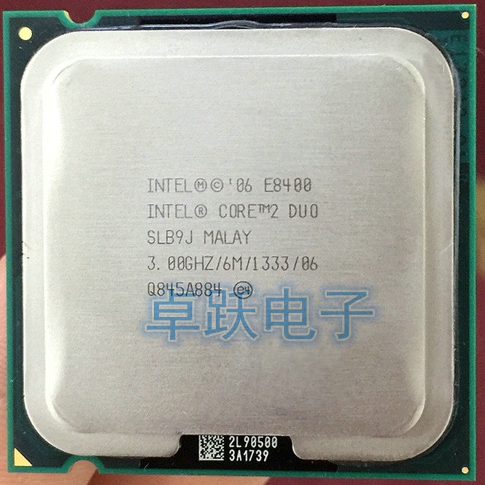 Origianl Intel Core 2 Duo E8400 โปรเซสเซอร์ CPU (3.0Ghz/ 6M /1333GHz) ซ็อกเก็ต 775 #1