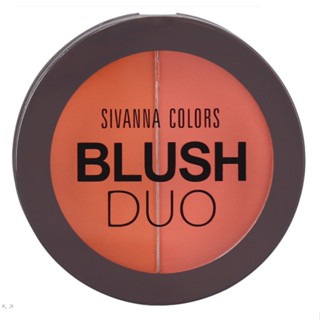 Sivanna Colors Blush Duo Peach( HF6021) ปัดแก้มโทนพีช 2โทน สีสวย กันน้ำ ติดทนนาน (เบอร์ 1)