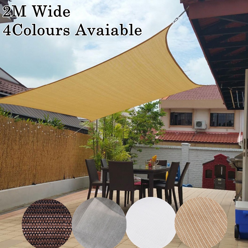 ม่านบังแดดกว้าง 2 เมตร ตาข่ายป้องกันรังสียูวี HDPE สวน กันแดด ม่านบังแดด ผ้าคลุมรถ บ้านเรือนกระจก พืชอวบน้ํา ตาข่ายบังแดด
