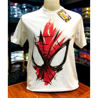 เสื้อยืดMarvel_ลิขสิทธิ์แท้ลายSpiderman.สีขาว(mvx-021)