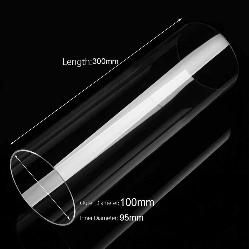 ใหม่โปร่งใสอะคริลิคพลาสติก Lucite Tube 10 ซม. OD 9.5 ซม. ID ยาว 30 ซม.ท่อ DySunbey