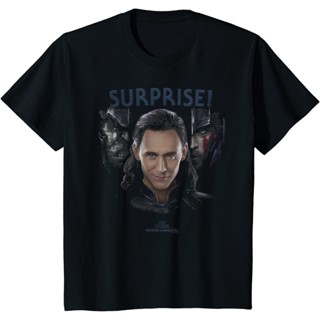 เสื้อยืดผ้าฝ้าย เสื้อยืดคอกลม พิมพ์ลาย Marvel Thor Ragnarok Loki Surprise Shadows สไตล์คลาสสิก สําหรับผู้ชาย LHppce14IOo