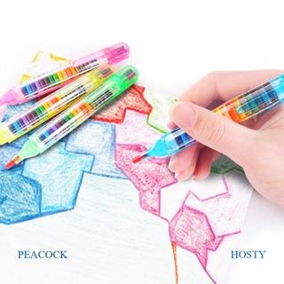 Peacock ดินสอสี 1 ชิ้น อุปกรณ์การเรียน สํานักงาน ปากกากราฟฟิตี สําหรับเด็ก วาดภาพ ปากกา เครื่องมือวาดภาพ นักเรียน