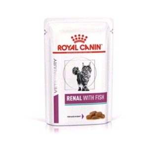 (พร้อมส่ง) Royal Canin Cat Renal with Fish อาหารแมวโรคไต 85 G.หมดอายุ 12/24