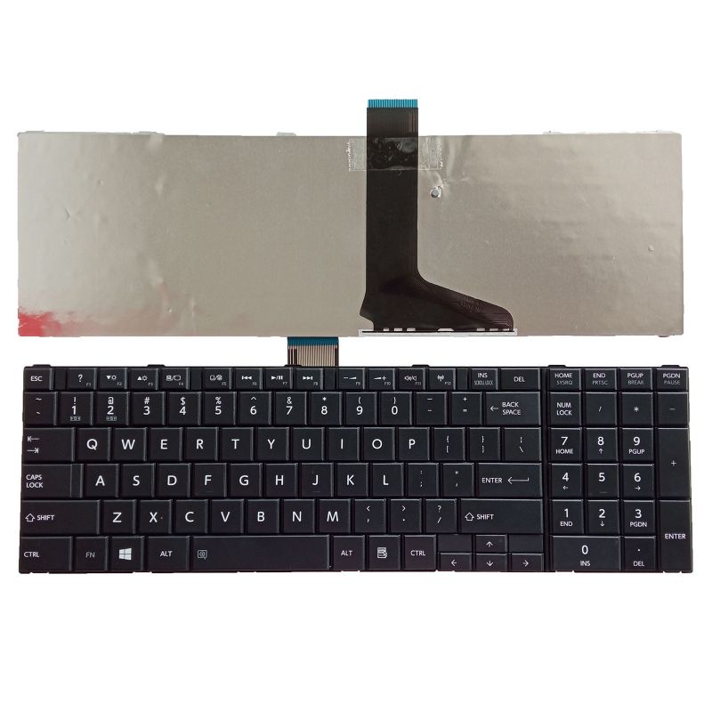 ใหม่สําหรับโตชิบา Satellite C850 C855 C870 C875D C875 series US แป้นพิมพ์แล็ปท็อปสีดํา
