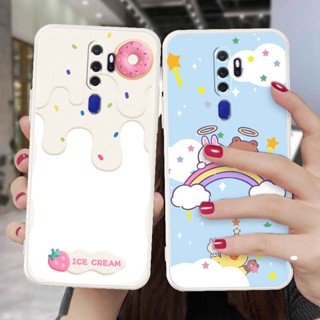 Softcase OPPO A5 A9 2020 Anticrack เคส TPU คุณภาพสูง ป้องกันเต็มรูปแบบ ซิลิโคนยางสีขาว เคสโดนัท