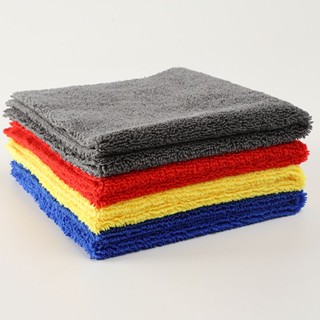 ผ้าไมโครไฟเบอร์ไร้ขอบ ผ้าเช็ดรถ เนื้อผ้าอย่างดี ผ้าเช็ดเคลือบแก้ว Edgeless Microfiber Towel 400 GSM 40×40 cm.