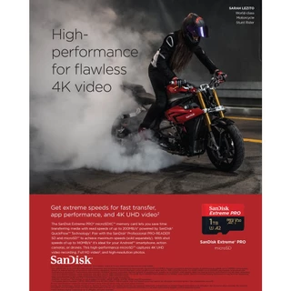 SanDisk Extreme Pro Micro SD Card 5K SDXC 32GB 64GB 128GB 200/90MB/s (SDSQXCD) เมมโมรี่ Gopro Drone