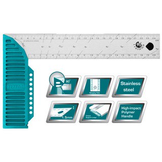 TOTAL ฉากวัดองศา สแตนเลส รุ่นTMT61126 12นิ้ว 30มม. Angle Square ฉากวัด